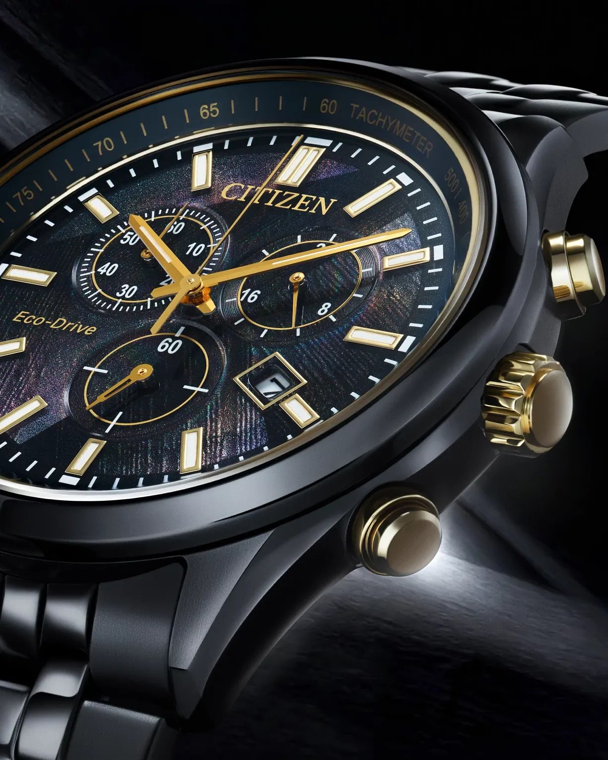 Classic LIGHT in BLACK Black Dial Stainless Steel Bracelet AT2576